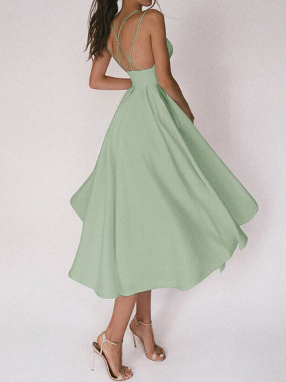 V-Neck Suspender A-Line Summer Dress for Women