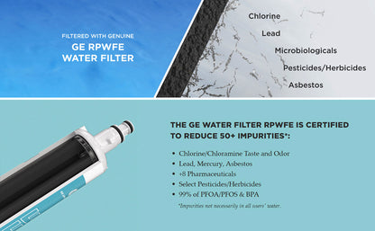 GE RPWFE Refrigerator Water Filter,Easy installation,White