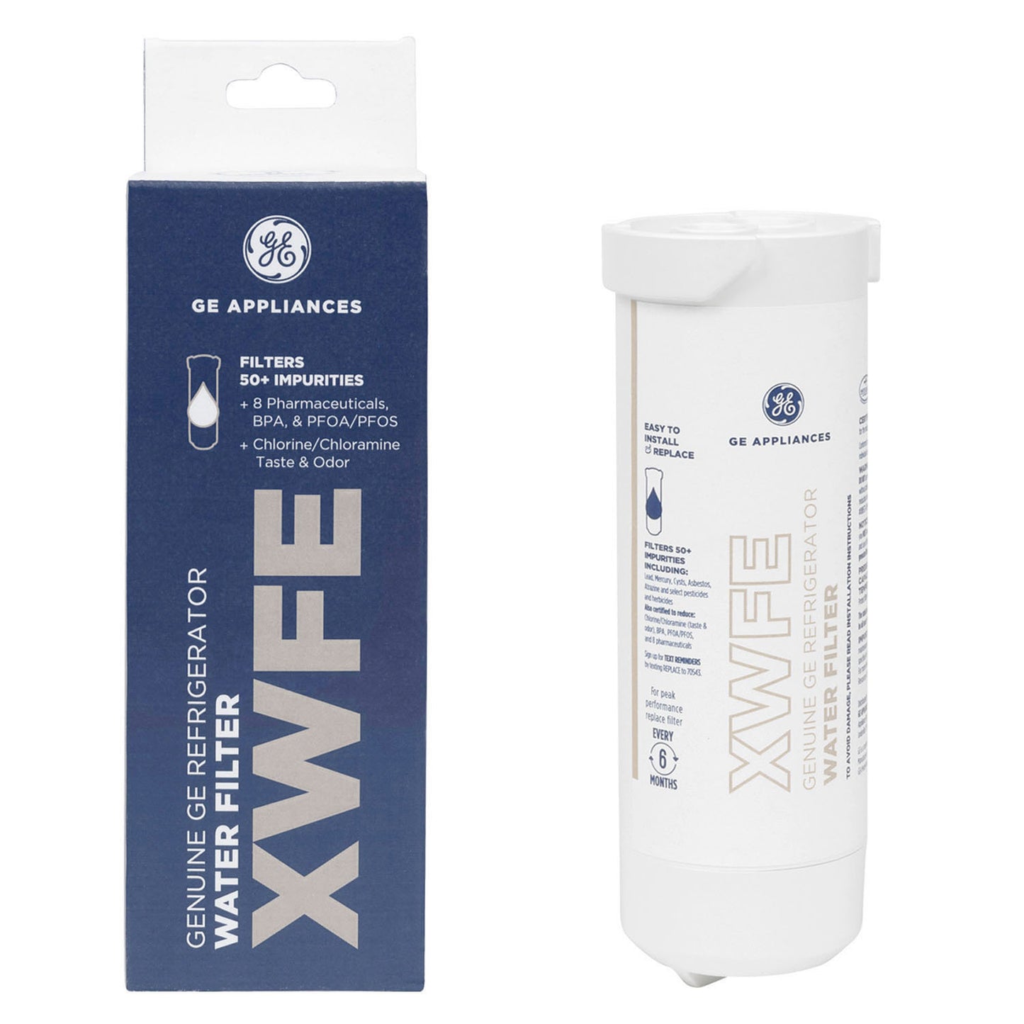 GE XWFE Refrigerator Water Filter,Easy installation,White